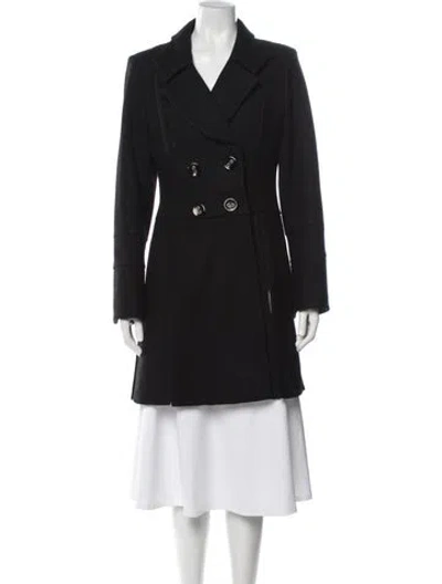 Pre-owned Anne Fontaine Wool Coat In Black