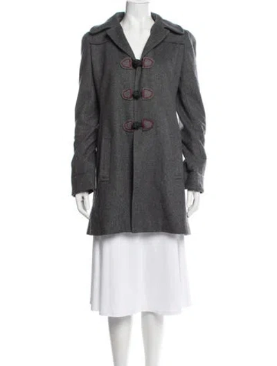 Pre-owned Anne Fontaine Wool Coat In Grey