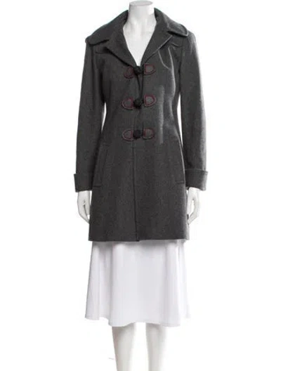 Pre-owned Anne Fontaine Wool Coat In Grey