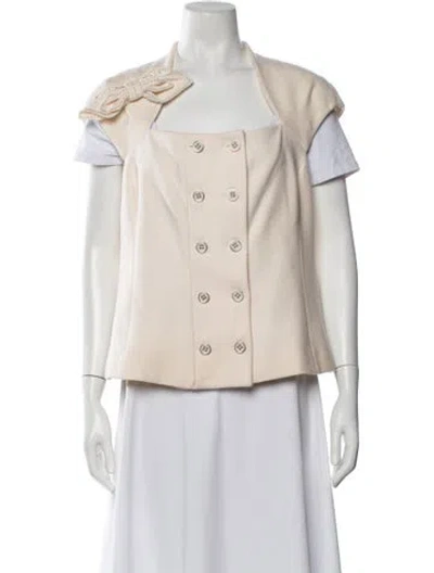 Pre-owned Anne Fontaine Wool Jacket In Neutrals
