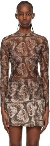 Anne Isabella Brown Recycled Polyethylene Blouse In Adele Brown