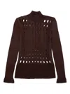 Anne Isabella Cut-out Knit Sweater