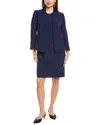 Anne Klein 2pc Jacket & Dress Set In Blue