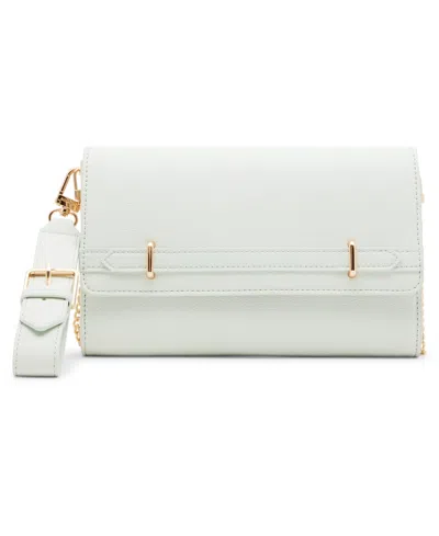 Anne Klein 3 In 1 Chain With Wristlet Strap Belted Wallet In White
