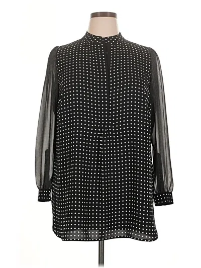 Pre-owned Anne Klein 3/4 Sleeve Blouse In Black