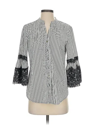 Pre-owned Anne Klein 3/4 Sleeve Blouse In Gray