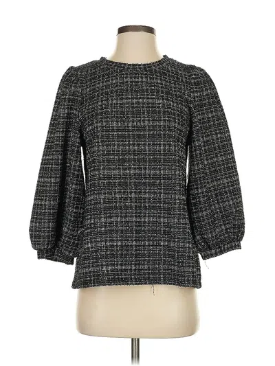 Pre-owned Anne Klein 3/4 Sleeve Blouse In Gray