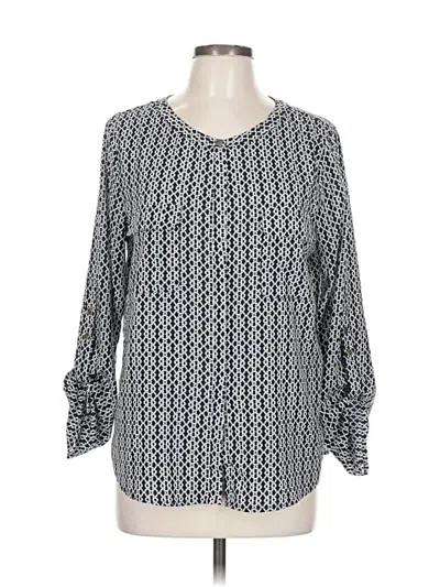 Pre-owned Anne Klein 3/4 Sleeve Blouse In Gray