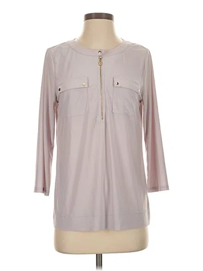 Pre-owned Anne Klein 3/4 Sleeve Blouse In Gray