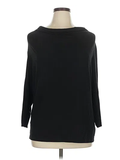 Pre-owned Anne Klein 3/4 Sleeve T-shirt In Black