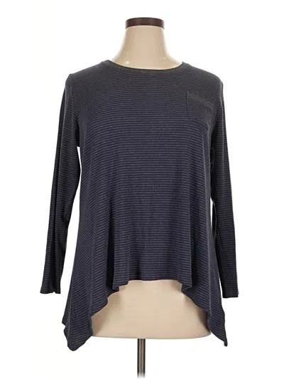 Pre-owned Anne Klein 3/4 Sleeve T-shirt In Gray