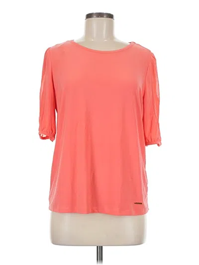 Pre-owned Anne Klein 3/4 Sleeve T-shirt In Orange