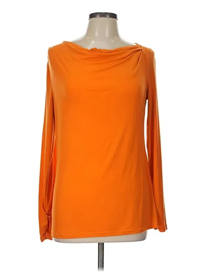 Pre-owned Anne Klein 3/4 Sleeve T-shirt In Orange