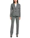 Anne Klein 3p Skirted Suit Set In Black