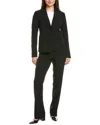 Anne Klein 3p Skirted Suit Set In Black
