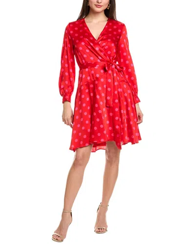 Anne Klein A-line Wrap Dress In Pink