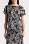 Anne Klein Abstract Print Blouse In Multi