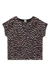 Anne Klein Abstract Print Knit Back Top In Multi
