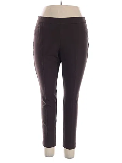 Pre-owned Anne Klein Active Pants In Brown
