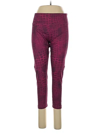 Pre-owned Anne Klein Active Pants In Burgundy