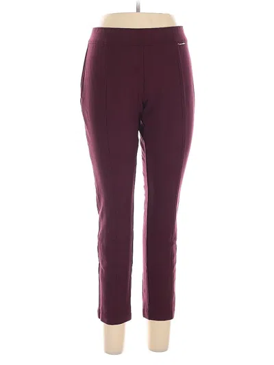 Pre-owned Anne Klein Active Pants In Burgundy