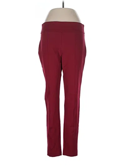 Pre-owned Anne Klein Active Pants In Burgundy