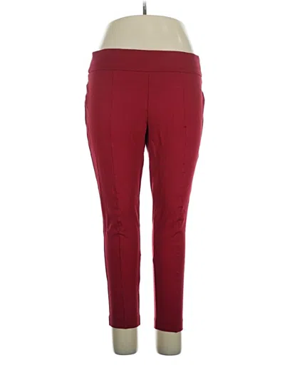 Pre-owned Anne Klein Active Pants In Burgundy