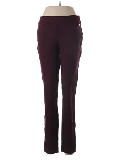 Pre-owned Anne Klein Active Pants In Burgundy