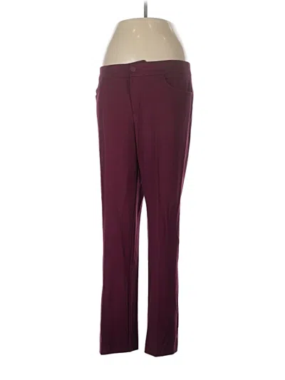 Pre-owned Anne Klein Active Pants In Burgundy