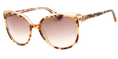 Anne Klein Ak7077 243 Women's Sunglasses Yellow Size 54 In Brown