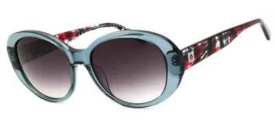 Anne Klein Ak7081 020 Women's Sunglasses Grey Size 55 In Orange