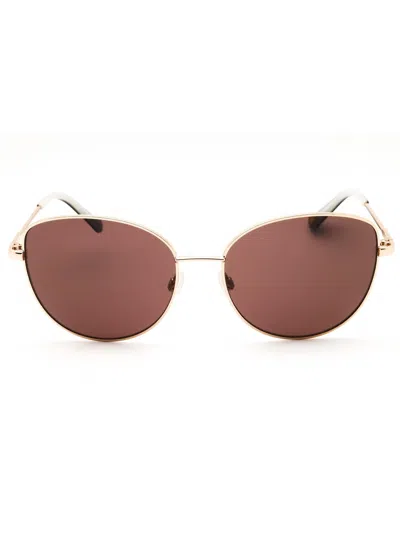 Anne Klein Trendy Cat-eye Sunglasses In Gold