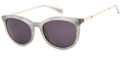 Anne Klein Ak7097 020 Women's Sunglasses Grey Size 54 In Purple
