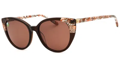 Anne Klein Ak7099 200 Women's Sunglasses Brown Size 54