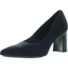 Anne Klein Akbartow Womens Solid Textured Block Heels In Blue