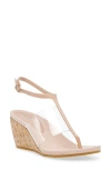 Anne Klein Akikari Wedge Sandal In Natural