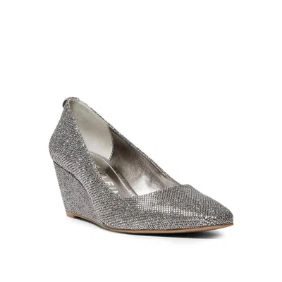 Anne Klein Akisley Womens Slide On Dressy Heels In Silver