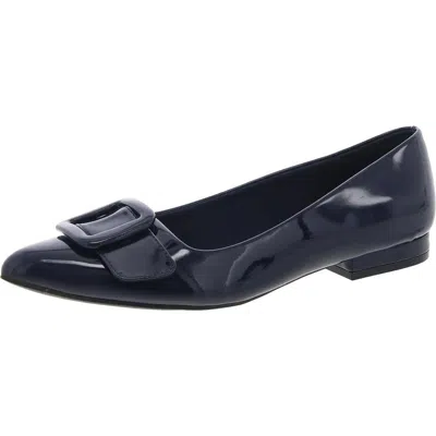 Anne Klein Akkalea Womens Patent Padded Insole Ballet Flats In Multi