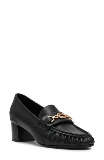 Anne Klein Akkarin Faux Leather Loafer Pump In Black