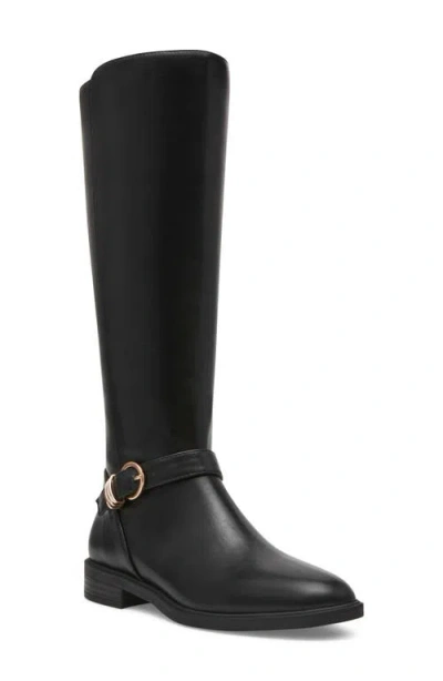 Anne Klein Aksolana Faux Leather Knee High Boot In Black