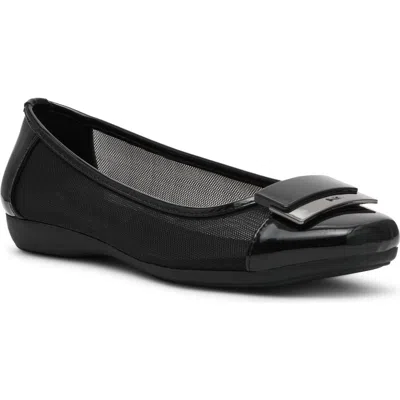 Anne Klein Akulani Mesh Flat In Black Mesh