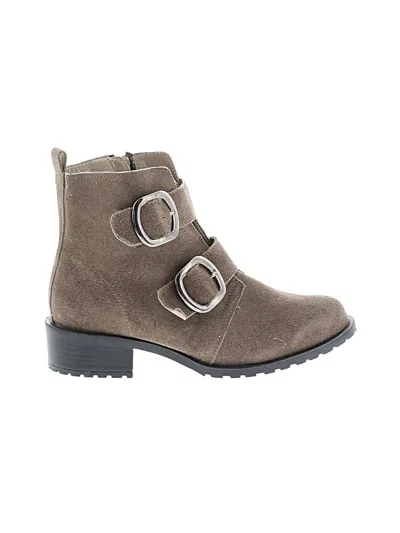 Pre-owned Anne Klein Ankle Boots In Gray
