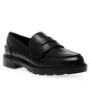 Anne Klein Women's Emmylou Lug Sole Loafers In Black Smooth