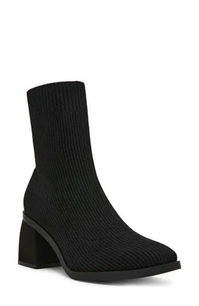 Anne Klein Astrid Boot In Black Knit