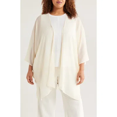 Anne Klein Asymmetric Tie Front Cardigan