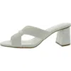Anne Klein Aubrie Womens Slip On Strappy Mule Sandals In White