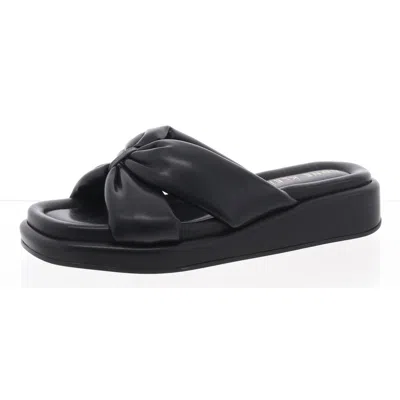 Anne Klein Avenue Womens Slip On Square Toe Slide Sandals In Black