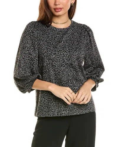 Anne Klein Balloon Pullover In Grey