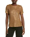 Anne Klein Banded T-shirt In Brown