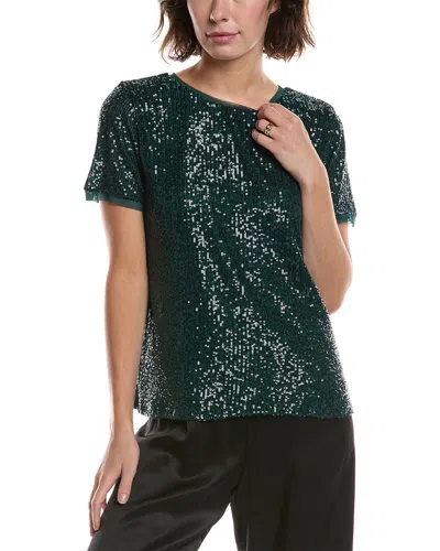Anne Klein Banded T-shirt In Green